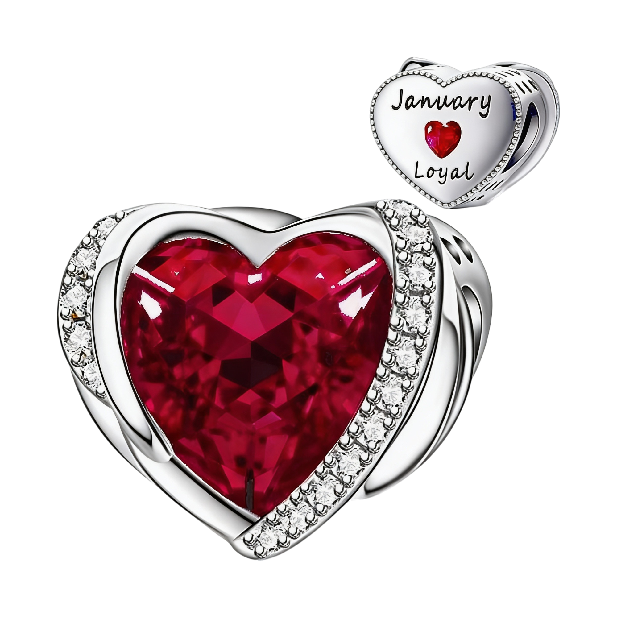 Birthstone Heart Charm
