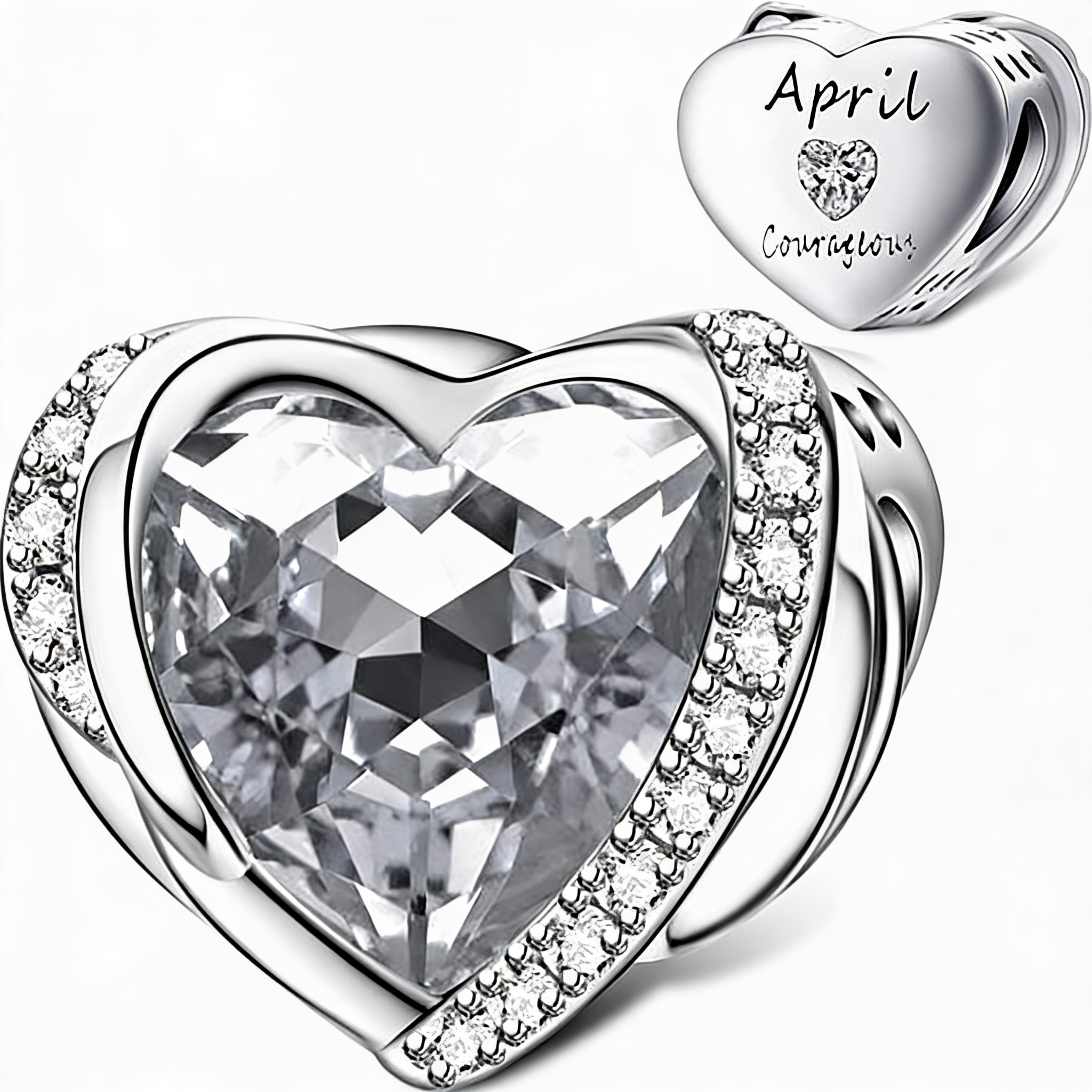 Birthstone Heart Charm
