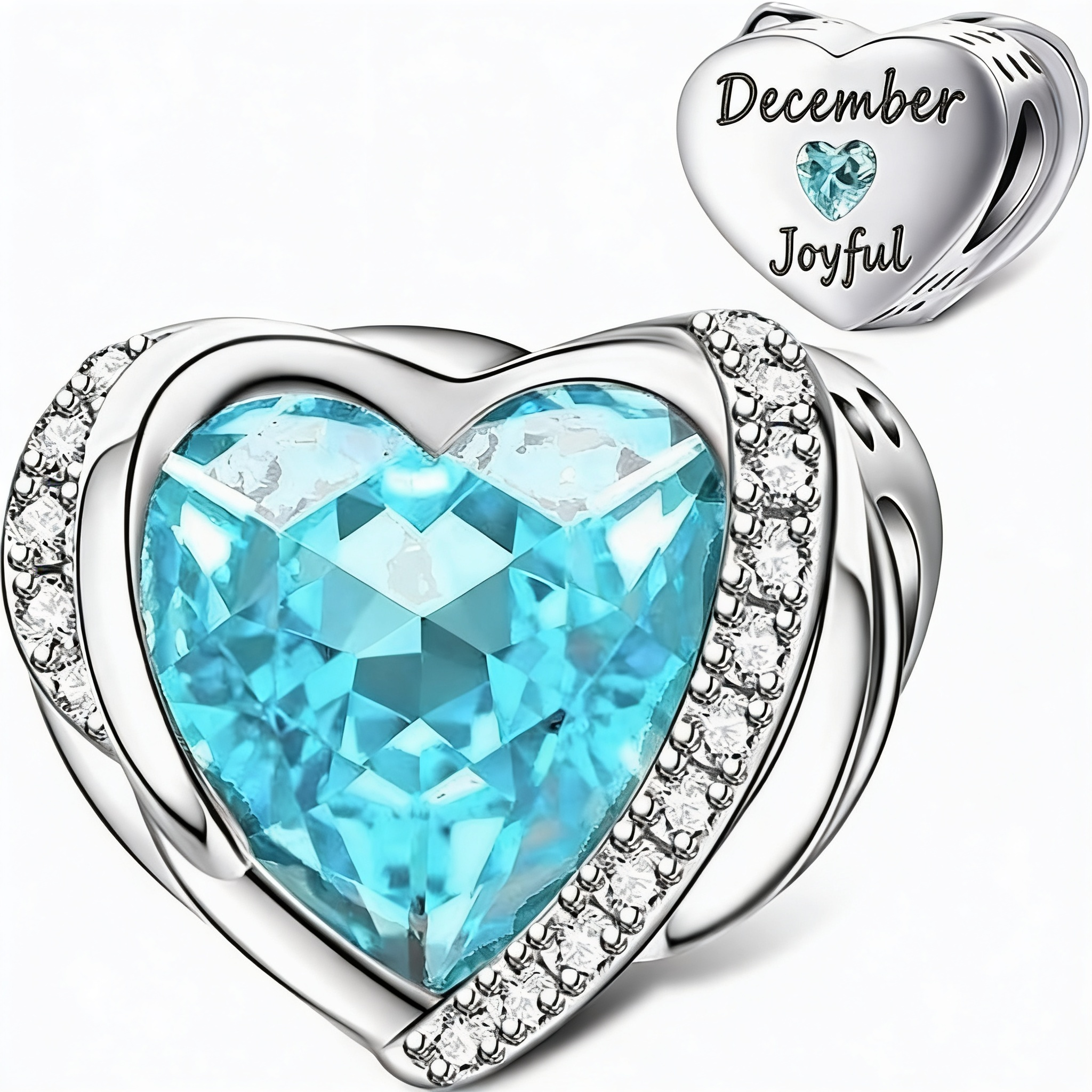 Birthstone Heart Charm