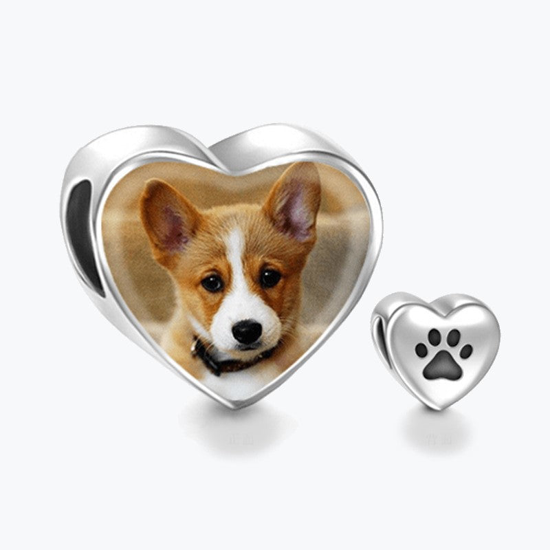 Personalized Custom Photo Dog Paw Charm - Ships Separately
