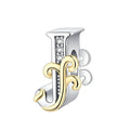 Gold Edge Letter J Charm