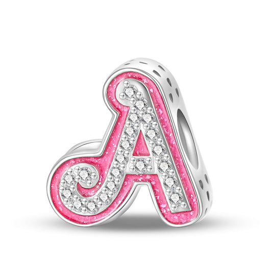 Princess Pink Letter Charm