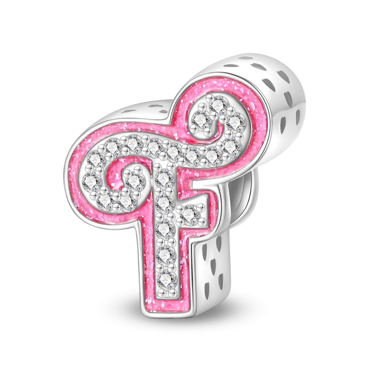 Princess Pink Letter Charm