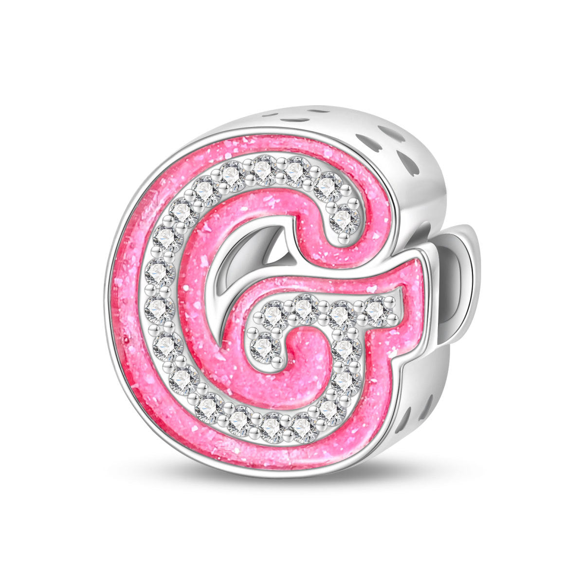 Princess Pink Letter Charm