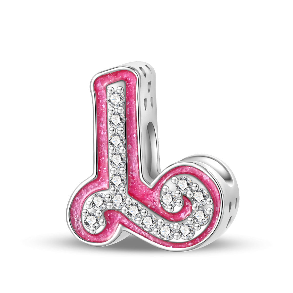 Princess Pink Letter Charm