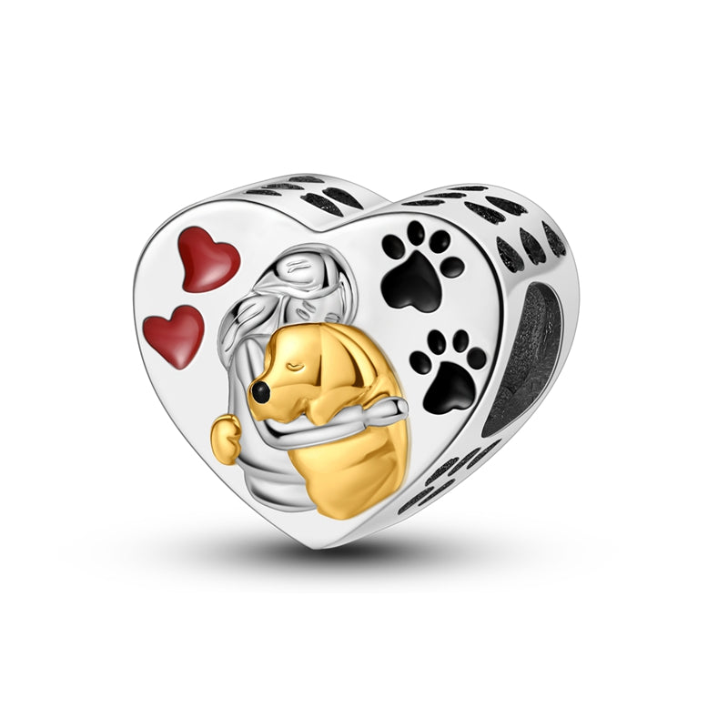 Good Times Dog Heart Charm