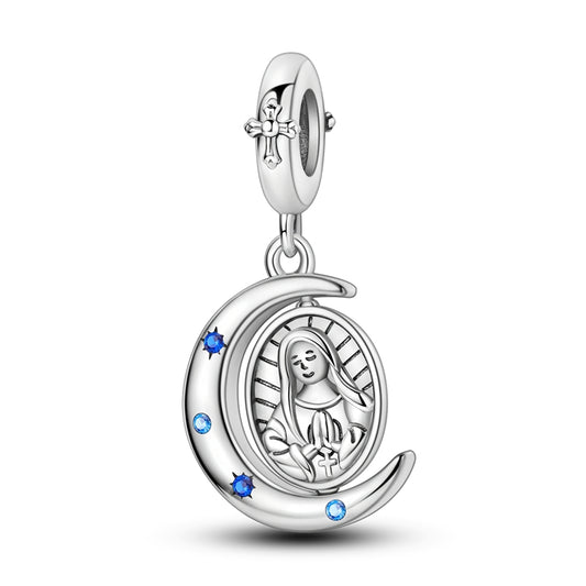 Moon Rotating Madonna Charm