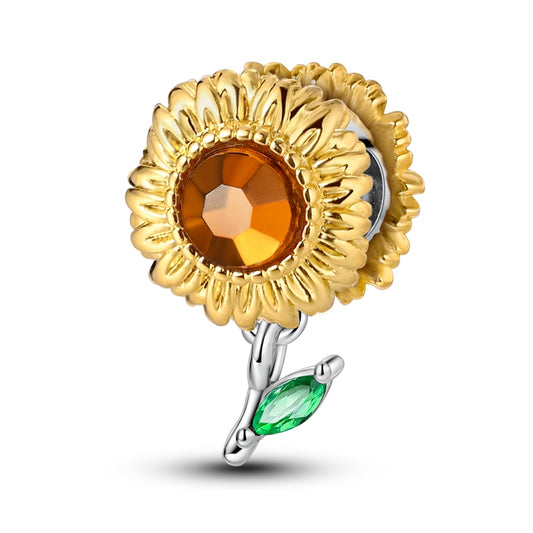 Sparkling Sunflower Charm