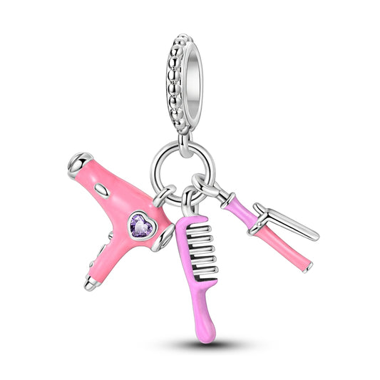 Curling Iron Hair Dryer Comb Charm