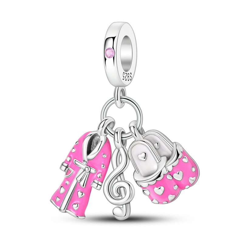 Bathrobe Slippers Musical Note Charm