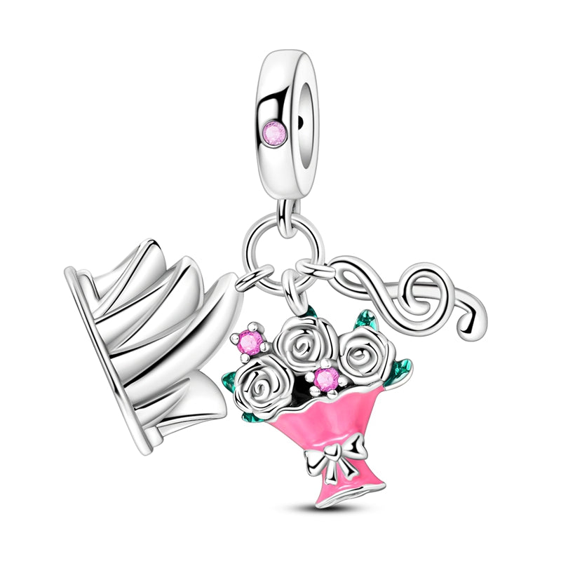 Sydney Opera House Bouquet Musical Notes Charm