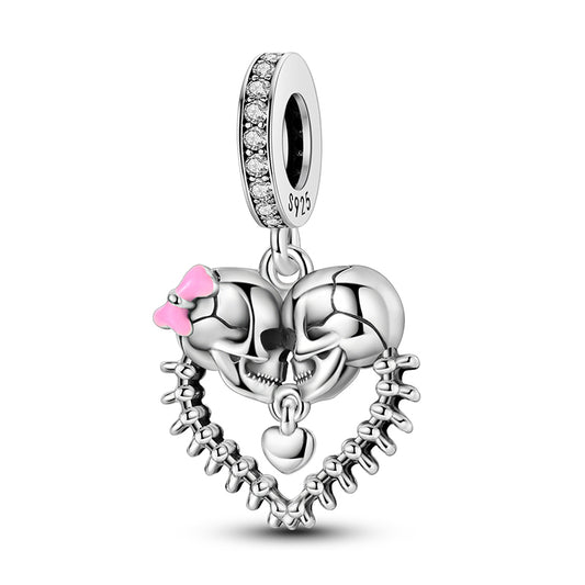 Heart Skull Charm