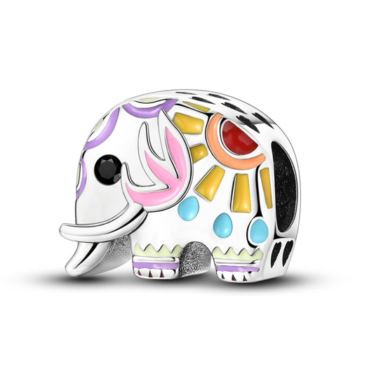 Painted Elephant Charm