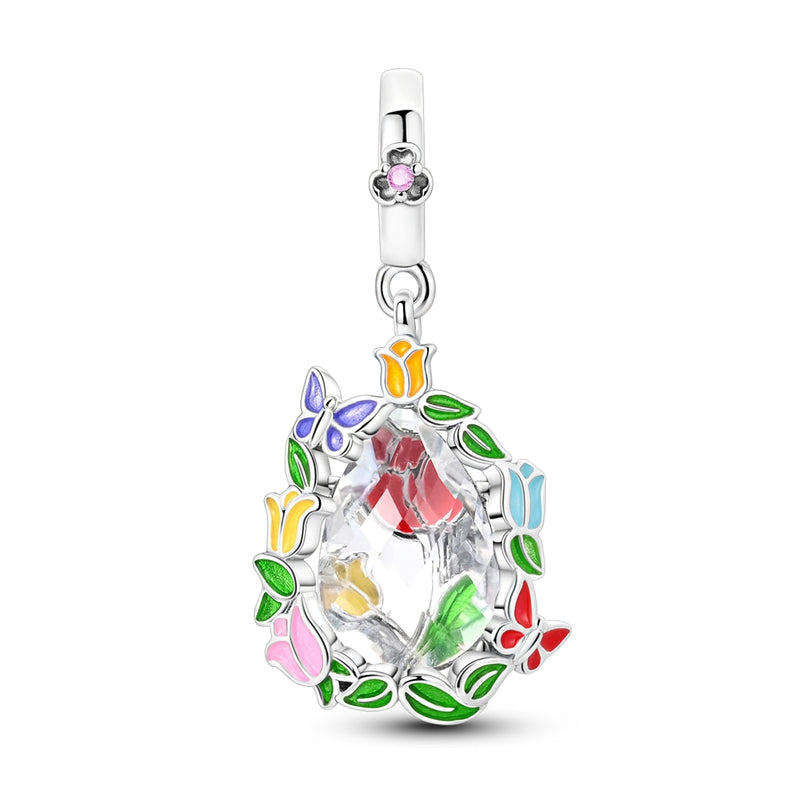 Crystal Tulip Charm