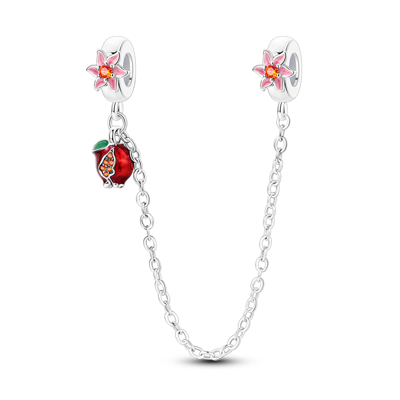 Spring Style - Pomegranate Flower and Fruit Safety Chain