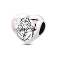 Girl Hug Cat Heart Charm