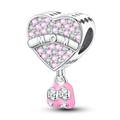 Mother's Day Bright Pink Heart Children's Shoes Charm