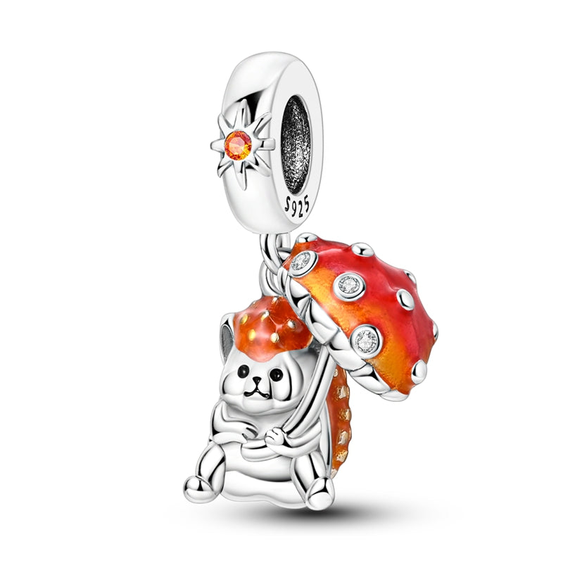 Spring Style - Hedgehog and Mushroom Charm