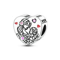 Mother's Day Mother and Daughter Hug Cartoon Charm