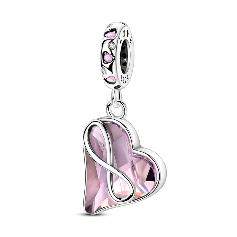 Mother's Day-Pink Love Infinity Charm