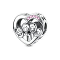 Heart-Shaped Family Photo Charm