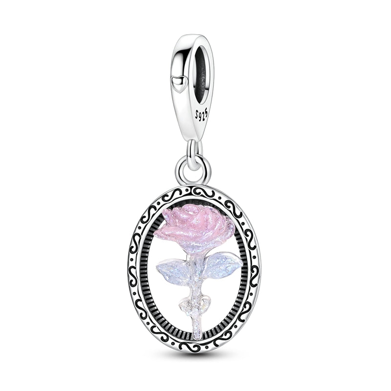 Vintage Luminous Rose Charm