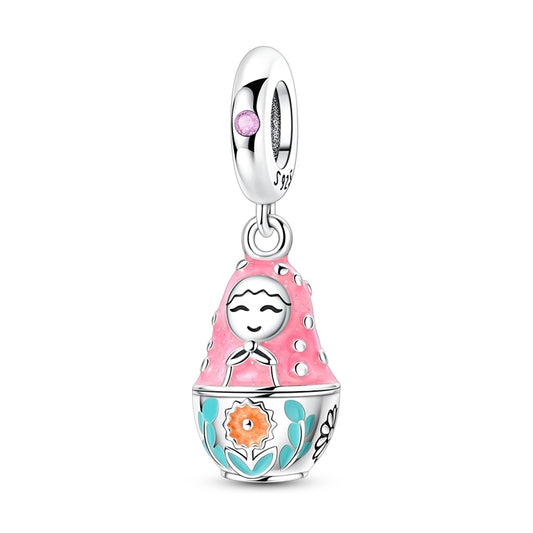Pastel Russian Nesting Doll Charm
