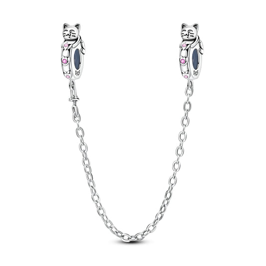 Cat Hug Heart Safety Chain