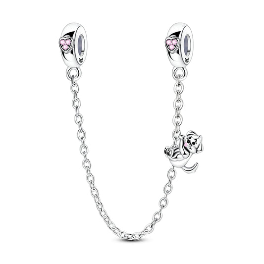 Cute Puppy Rubber Plug Safety Chain