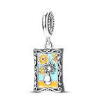 Sunflower Oil Painting Charm