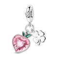 Peach Four-Leaf Clover Charm