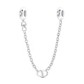 Double Heart Interlocking Rubber Plug Safety Chain