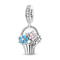 Spring Flower Basket Hanging Charm