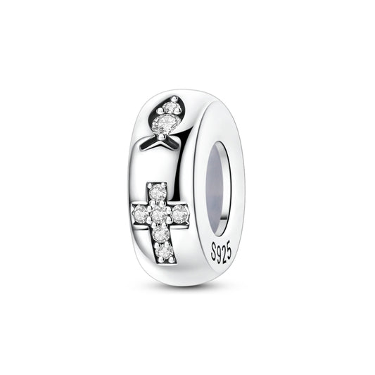 Jesus Fish Pattern Cross Plug Positioning Charm