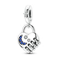 Rotatable Heart Lock Charm