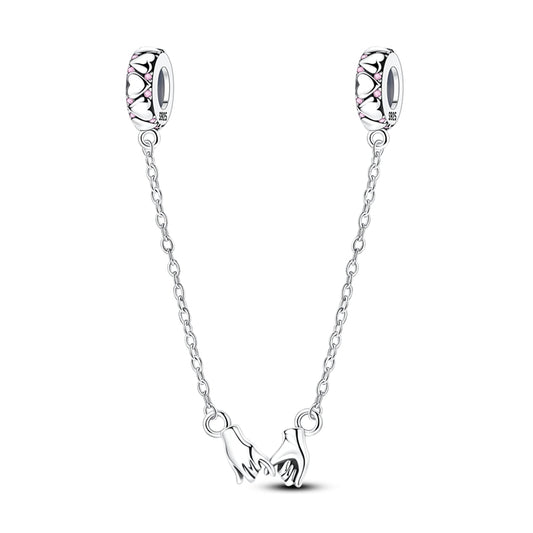 Valentine's Day Edition - Holding Hands Together with Rubber Stopper Safety Chain