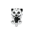 Happy Little Tiger Holding Charm
