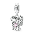 Valentine's Day Bride and Groom Holding Heart Charm