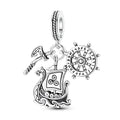 Norse Viking Ship Battle Axe Wheel Charm
