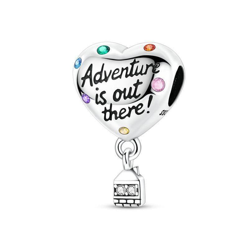 Hot Air Balloon Adventure Heart Charm