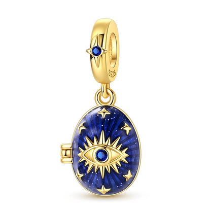 Gold Openable Eye Easter Egg Charm (Easter Egg Series)