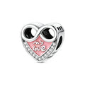Infinity Heart Bead Charm