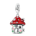 Hinged Mushroom House Charm