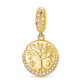 Gold-Tone Hinged Tree of Life Charm