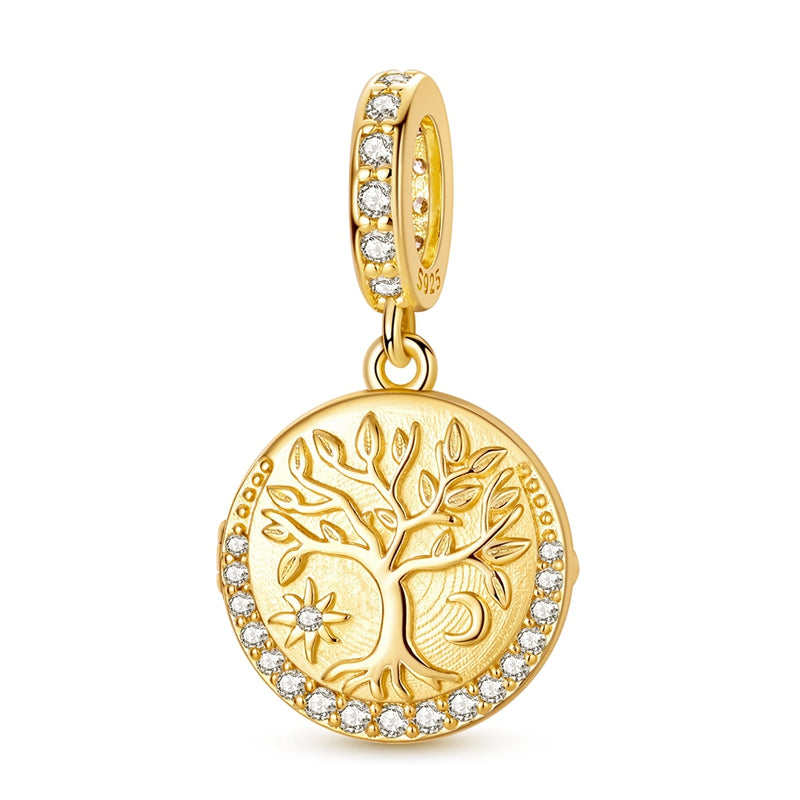 Gold-Tone Hinged Tree of Life Charm