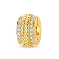 Gold-Tone Wheat Ear Clip Charm