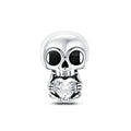 Chibi Skeleton Holding Heart Charm