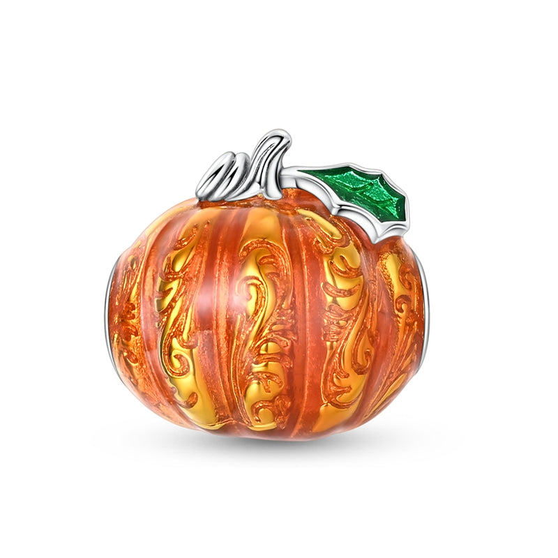 Vine Pattern Pumpkin Charm