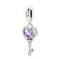 Heart Key Charm