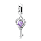 Heart Key Charm